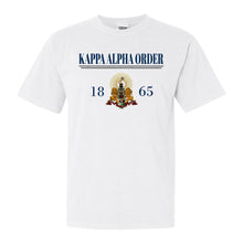 Load image into Gallery viewer, Kappa Alpha Order Comfort Colors T-Shirt - KA Large Crest Shirt - Kite and Crest

