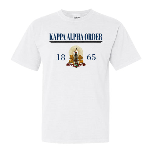 Kappa Alpha Order Comfort Colors T-Shirt - KA Large Crest Shirt - Kite and Crest
