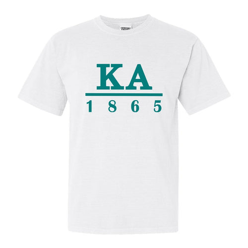 Kappa Alpha Order Comfort Colors T-Shirt - KA Lettered Basic Shirt - Kite and Crest