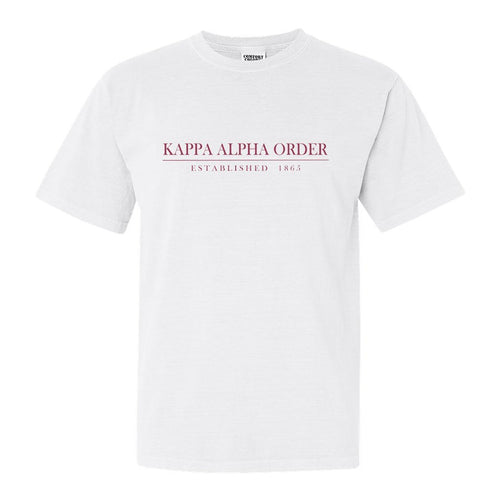 Kappa Alpha Order Comfort Colors T-Shirt - KA Old Fashioned Vintage Shirt - Kite and Crest
