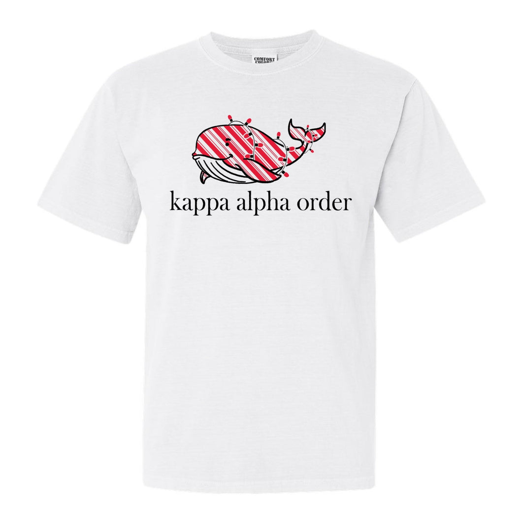 Kappa Alpha Order Comfort Colors T-Shirt - KA Red Whale Shirt - Kite and Crest