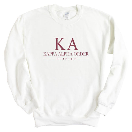 Kappa Alpha Order Sweatshirt - KA Basic Lined Crewneck Sweatshirt - Kite and Crest