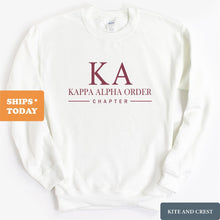 Load image into Gallery viewer, Kappa Alpha Order Sweatshirt - KA Basic Lined Crewneck Sweatshirt - Kite and Crest
