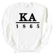 Load image into Gallery viewer, Kappa Alpha Order Sweatshirt - KA Black Letters Crewneck Sweatshirt - Kite and Crest
