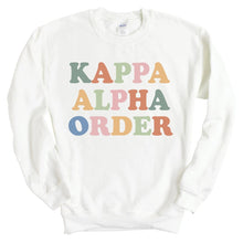 Load image into Gallery viewer, Kappa Alpha Order Sweatshirt - KA Bright and Colorful Crewneck Sweatshirt - Kite and Crest
