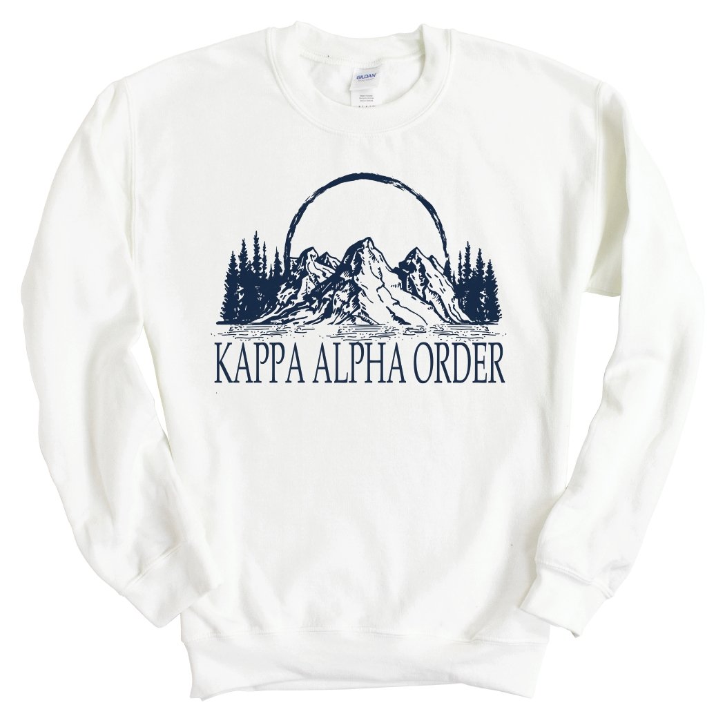 Kappa Alpha Order Sweatshirt - KA Epic Mountains Crewneck Sweatshirt - Kite and Crest