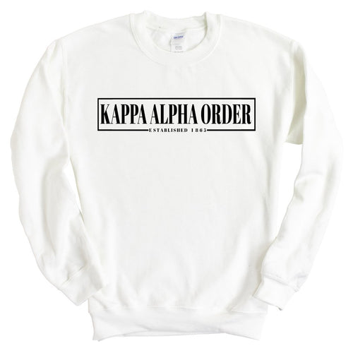 Kappa Alpha Order Sweatshirt - KA Fraternal Block Crewneck Sweatshirt - Kite and Crest