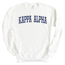 Load image into Gallery viewer, Kappa Alpha Order Sweatshirt - KA Intrinsic Lettered Crewneck Sweatshirt - Kite and Crest
