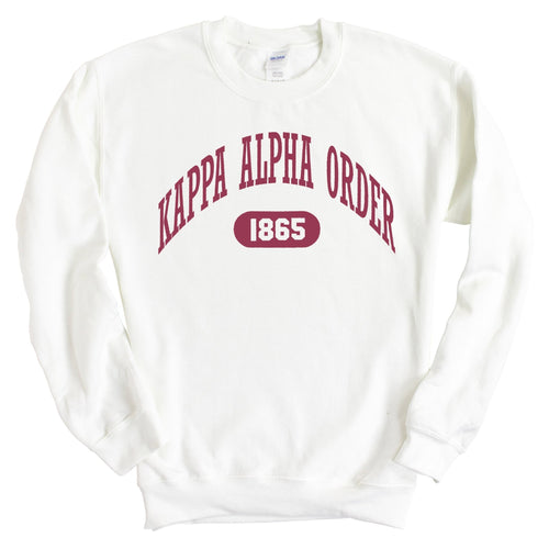 Kappa Alpha Order Sweatshirt - KA Large Athletic Crewneck Sweatshirt - Kite and Crest