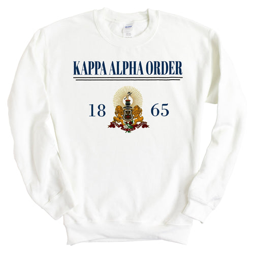 Kappa Alpha Order Sweatshirt - KA Large Crest Crewneck Sweatshirt - Kite and Crest