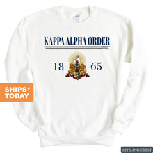 Load image into Gallery viewer, Kappa Alpha Order Sweatshirt - KA Large Crest Crewneck Sweatshirt - Kite and Crest
