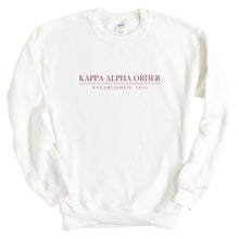 Load image into Gallery viewer, Kappa Alpha Order Sweatshirt - KA Old Fashioned Vintage Crewneck Sweatshirt - Kite and Crest
