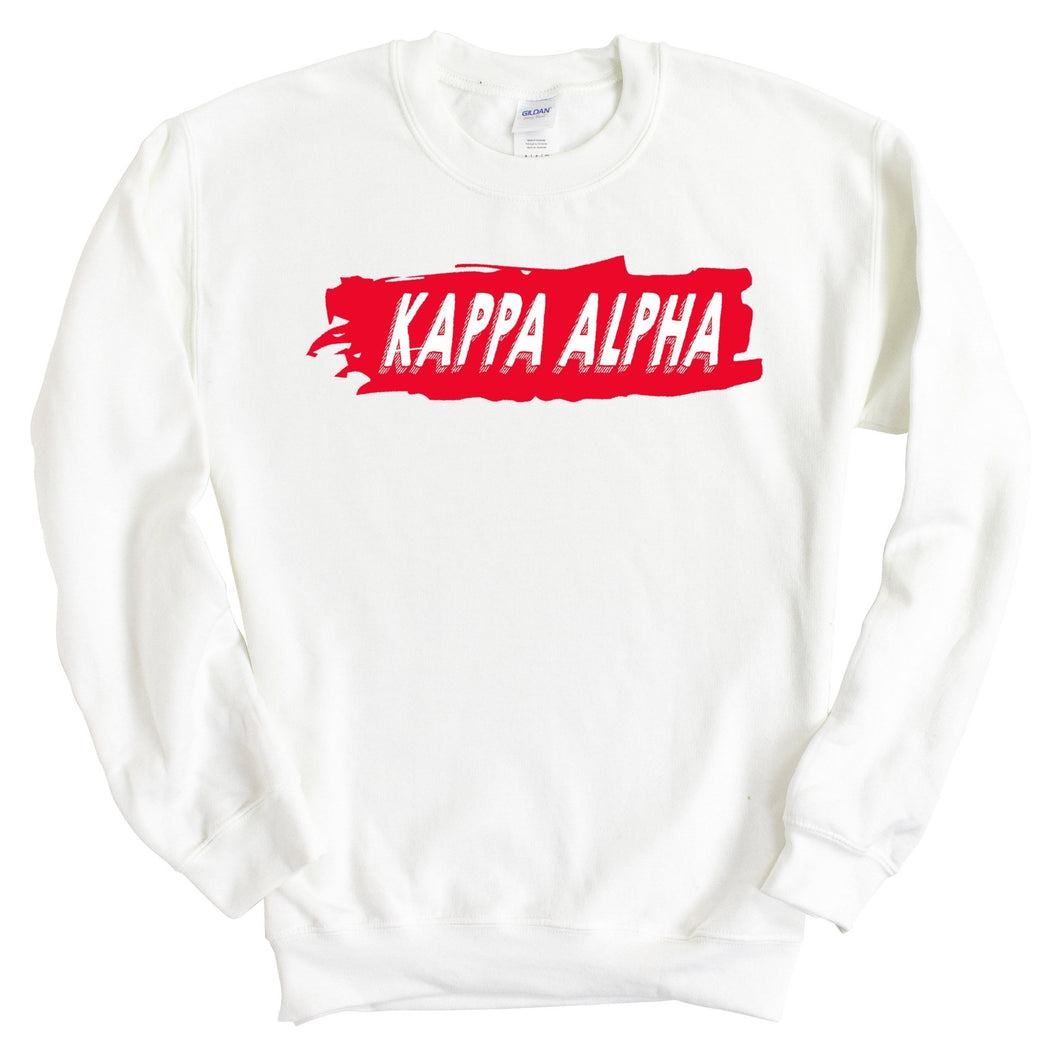 Kappa Alpha Order Sweatshirt - KA Red Slash Crewneck Sweatshirt - Kite and Crest