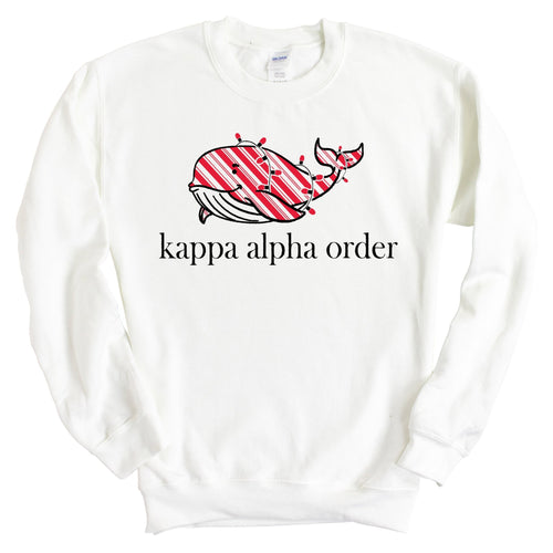 Kappa Alpha Order Sweatshirt - KA Red Whale Crewneck Sweatshirt - Kite and Crest