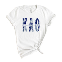 Load image into Gallery viewer, Kappa Alpha Theta Blue Floral Sorority T-Shirt - Kite and Crest
