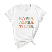 Load image into Gallery viewer, Kappa Alpha Theta Bright and Colorful Sorority T-Shirt - Kite and Crest
