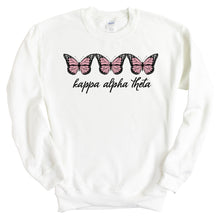 Load image into Gallery viewer, Kappa Alpha Theta Sweatshirt - Theta Three Butterflies Crewneck Sweatshirt - Kite and Crest
