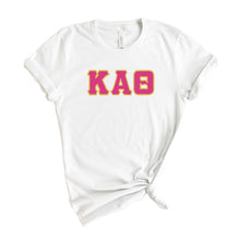 Load image into Gallery viewer, Kappa Alpha Theta T-shirt - Theta Cute Letters Tee - Kite and Crest
