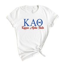 Load image into Gallery viewer, Kappa Alpha Theta T-Shirt | Theta Red and Blue Shirt | Kappa Alpha Theta Sorority Gift Idea - Kite and Crest
