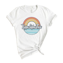 Load image into Gallery viewer, Kappa Alpha Theta T-shirt - Theta Wavy Rainbow Tee - Kite and Crest
