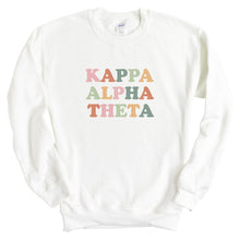 Load image into Gallery viewer, Kappa Alpha Theta (Theta) Bright and Colorful Sorority Crewneck Sweatshirt - Kite and Crest

