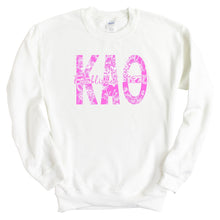 Load image into Gallery viewer, Kappa Alpha Theta (Theta) Pink Floral Sorority Crewneck Sweatshirt - Kite and Crest
