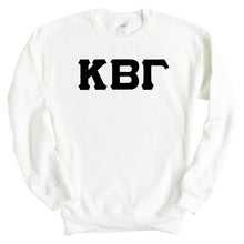 Load image into Gallery viewer, Kappa Beta Gamma Basic Black Letters Crewneck Sweatshirt - Kite and Crest
