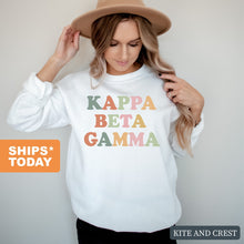 Load image into Gallery viewer, Kappa Beta Gamma Bright and Colorful Crewneck Sweatshirt - Kite and Crest
