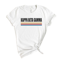 Load image into Gallery viewer, Kappa Beta Gamma Colorful Stripes T-shirt - Kite and Crest
