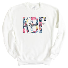 Load image into Gallery viewer, Kappa Beta Gamma Floral Block Crewneck Sweatshirt - Kite and Crest
