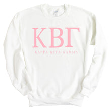 Load image into Gallery viewer, Kappa Beta Gamma Pink Letter Crewneck Sweatshirt - Kite and Crest
