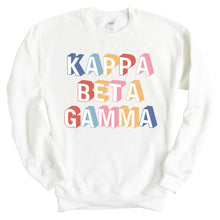 Load image into Gallery viewer, Kappa Beta Gamma Retro Crewneck Sweatshirt - Kite and Crest
