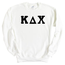 Load image into Gallery viewer, Kappa Delta Chi Basic Black Letters Crewneck Sweatshirt - Kite and Crest
