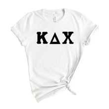 Load image into Gallery viewer, Kappa Delta Chi Basic Black Letters T-shirt - Kite and Crest
