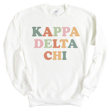 Load image into Gallery viewer, Kappa Delta Chi Bright and Colorful Crewneck Sweatshirt - Kite and Crest
