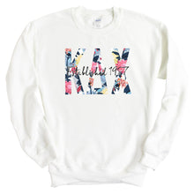 Load image into Gallery viewer, Kappa Delta Chi Floral Block Crewneck Sweatshirt - Kite and Crest
