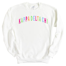 Load image into Gallery viewer, Kappa Delta Chi Rainbow Letter Crewneck Sweatshirt - Kite and Crest
