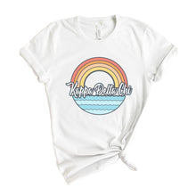 Load image into Gallery viewer, Kappa Delta Chi Wavy Rainbow T-shirt - Kite and Crest
