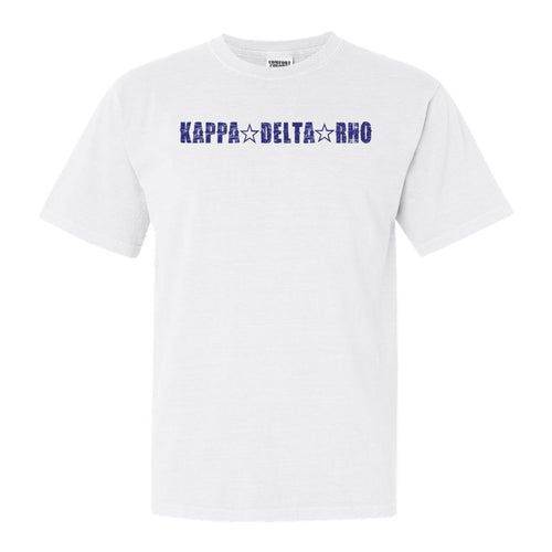 Kappa Delta Rho Fraternal Star Comfort Colors T-Shirt - Fraternity Tee - Kite and Crest