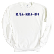 Load image into Gallery viewer, Kappa Delta Rho Fraternal Star Sweatshirt - Fraternity Crewneck Sweatshirt - Kite and Crest
