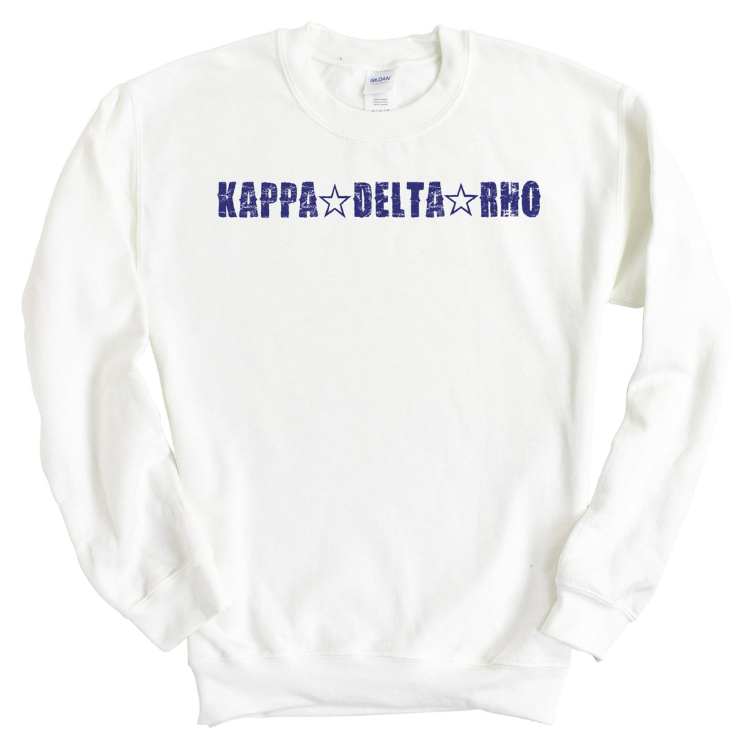 Kappa Delta Rho Fraternal Star Sweatshirt - Fraternity Crewneck Sweatshirt - Kite and Crest