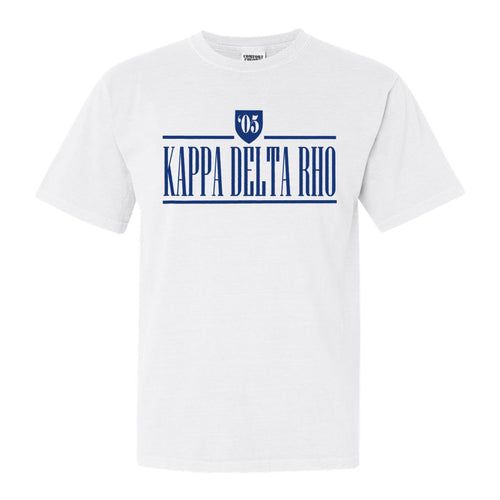 Kappa Delta Rho Shield Comfort Colors T-Shirt - Fraternity Tee - Kite and Crest