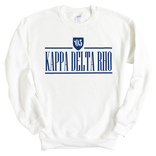 Kappa Delta Rho Shield Sweatshirt - Fraternity Crewneck Sweatshirt - Kite and Crest