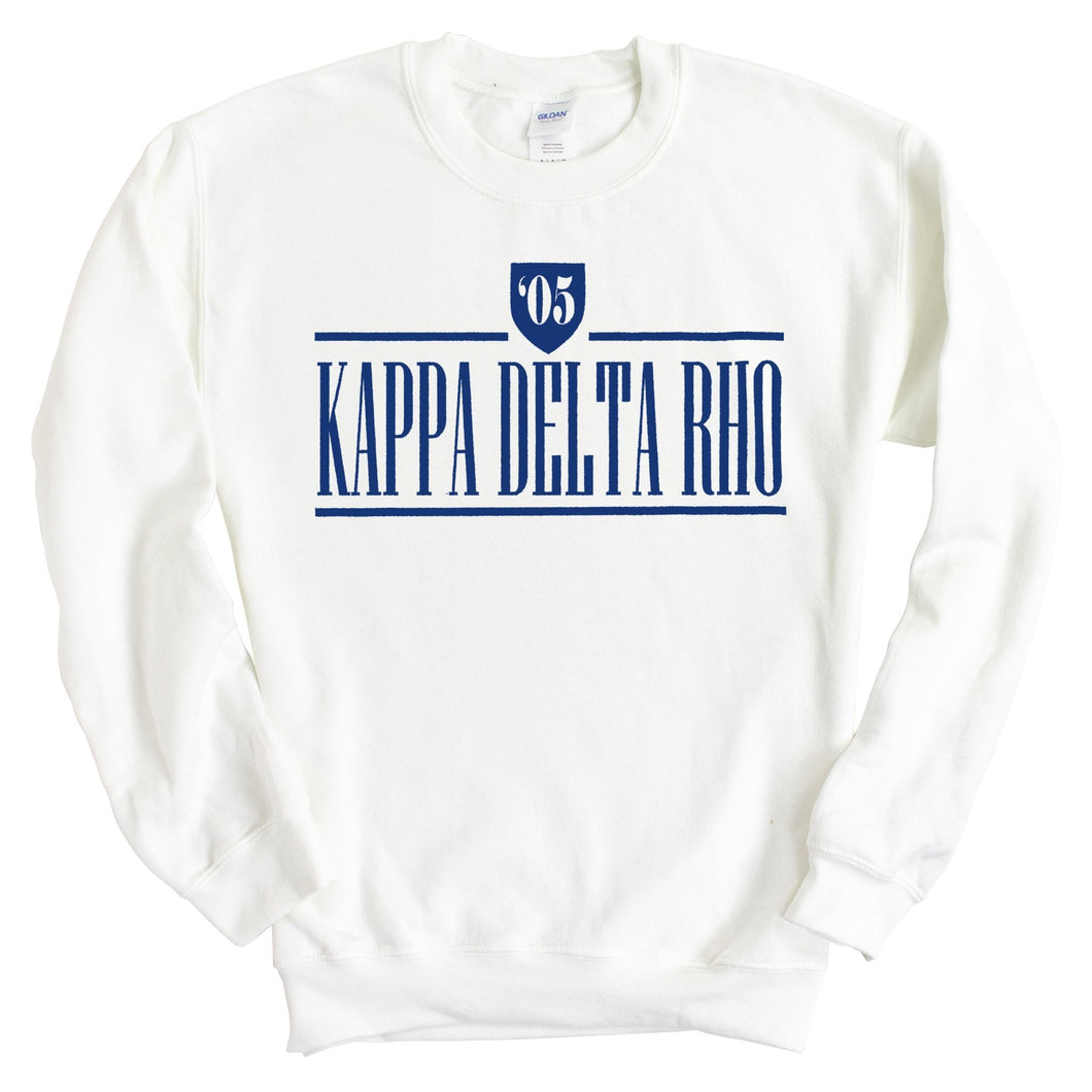 Kappa Delta Rho Shield Sweatshirt - Fraternity Crewneck Sweatshirt - Kite and Crest