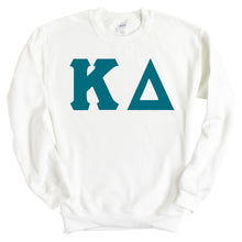 Load image into Gallery viewer, Kappa Delta Sweatshirt | KD Basic Large Letters Crewneck Sweatshirt | Kappa Delta Sorority Gift Idea - Kite and Crest
