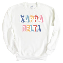 Load image into Gallery viewer, Kappa Delta Sweatshirt | KD Retro Crewneck Sweatshirt | Kappa Delta Sorority Gift Idea - Kite and Crest
