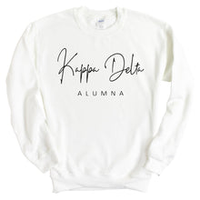 Load image into Gallery viewer, Kappa Delta Sweatshirt - KD Sorority Alumna Crewneck Sweatshirt - Kite and Crest
