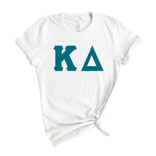 Load image into Gallery viewer, Kappa Delta T-Shirt | KD Basic Large Letters Shirt | Kappa Delta Sorority Gift Idea - Kite and Crest
