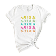 Load image into Gallery viewer, Kappa Delta T-shirt - KD Modern Stacked Tee - Kite and Crest
