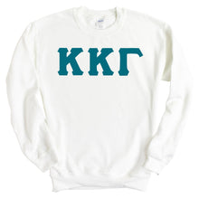 Load image into Gallery viewer, Kappa Kappa Gamma Sweatshirt | Kappa (KKG) Basic Large Letters Crewneck Sweatshirt | Kappa Kappa Gamma Sorority Gift Idea - Kite and Crest
